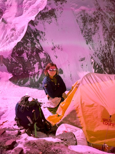 The last known photo of Alison alive, taken on K2.  © Rob Slater via David Rasmussen