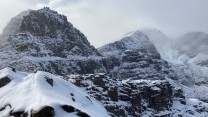 Traversing the infamous Liathach pinnacles.