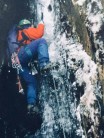 Raven Crag Gully - The Waterfall Pitch back in 1994. Just before I almost fell off!