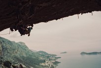 Silhouetted climber against sky: Part 1 - Kalymnos (photographed by my pal David Dickinson)