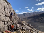 Sparbus on first ascent of Right Good Crack.