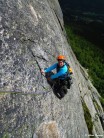 A fine slab on the route "Blue", Loefjell