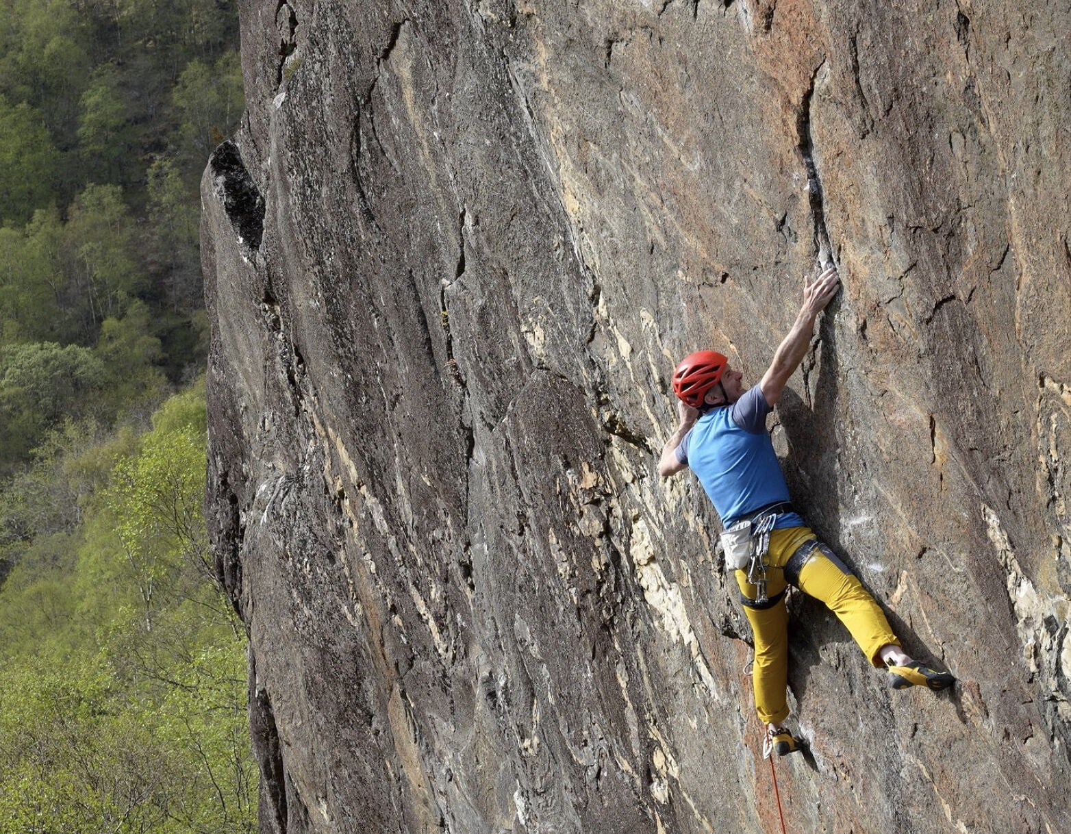 Dave MacLeod on Out For Blood E9 7a.  © Dave MacLeod