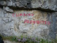 Notice at Horseshoe Quarry