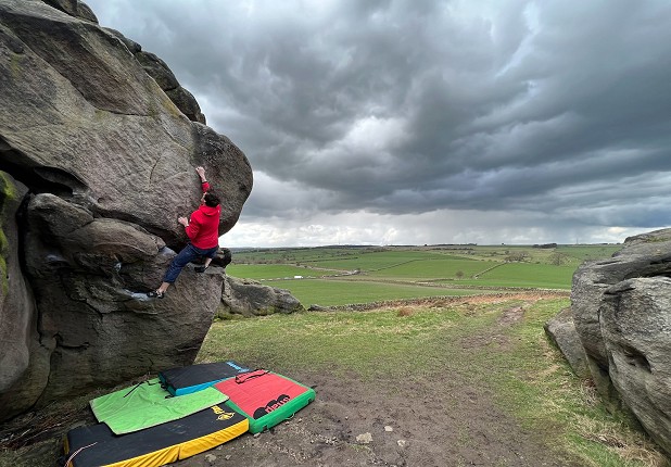 The Vapour S in use on Morrell's Wall, Almscliff  © UKC Gear
