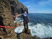 Sea cliff climbing in Swanage…