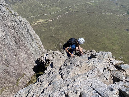 Ascending Curved Ridge. Rannoch Moor looks a long way down!  © Modfather1995