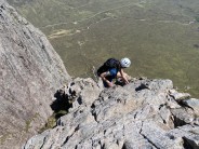 Ascending Curved Ridge. Rannoch Moor looks a long way down!