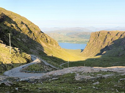 Looking down the sensational swoops of the Bealach na Ba   © Norman Hadley