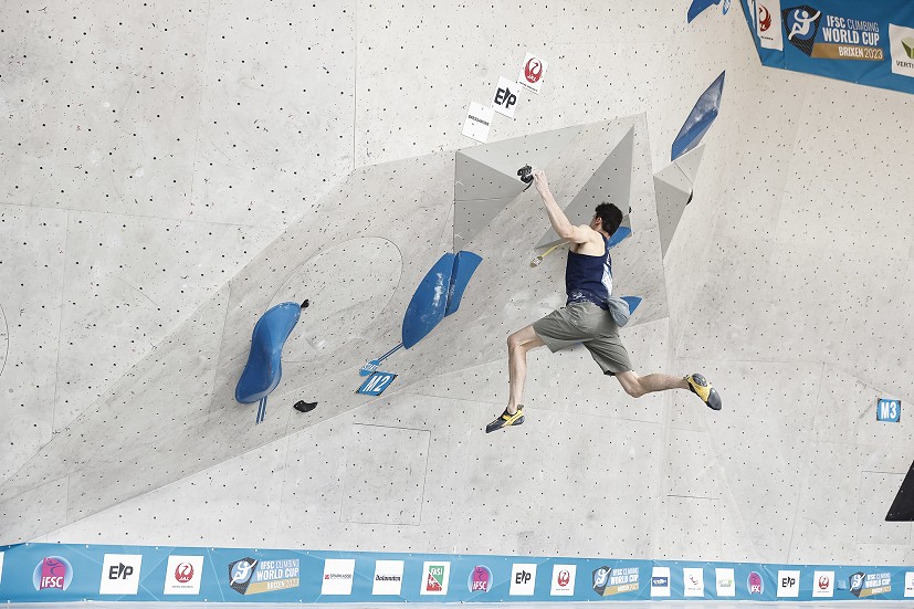 Hamish McArthur made semis, along with fellow Brits Toby Roberts, Max Milne and Jack MacDougall.  © Dimitris Tosidis/IFSC
