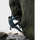 chris on undescovered gower bouldering