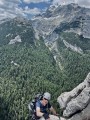 Via ferrata climbing Col Rosa