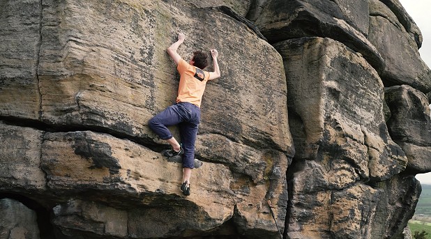 Pebble Wall - a problem that will feel absolutely impossible right up to the moment you do it, then it'll feel easy  © UKClimbing