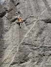 Through the crux and into the groove of glorious granite on ‘Miotti-Mottarella’.