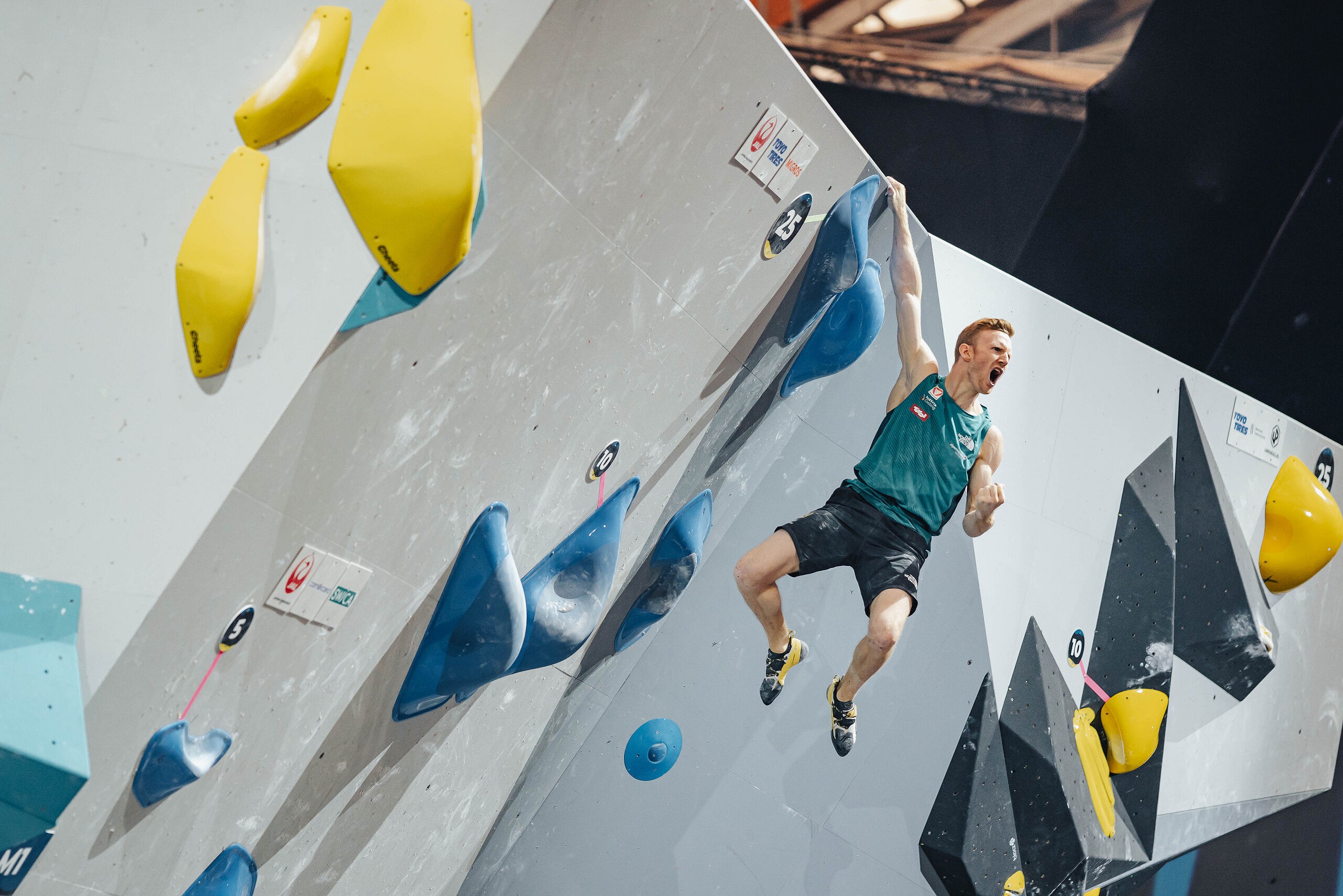 Jakob Schubert's solid Boulder performance helped him to relax in the Lead round to take the win.  © Lena Drapella/IFSC