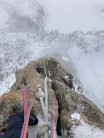 Wintery conditions on the Dent du Geant