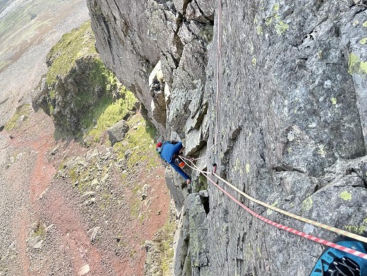 Looking down pitch 3 of the Tophet Wall  © Richard Goodey