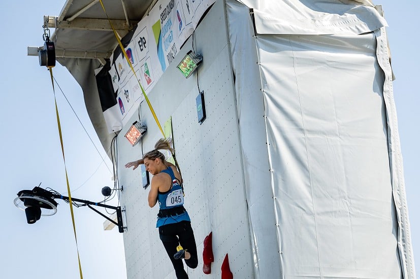 Ola Miroslaw earned her ticket to Paris after a disappointing competition in Bern.  © Jan Virt/IFSC