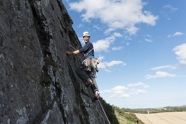 As a relaxed place to enjoy some nice easier climbing, Traprain Law is hard to beat  © Dave Saunders