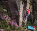 Tom Briggs on The Rib (f7B+) on the The Alliance Area of Burbage South.
