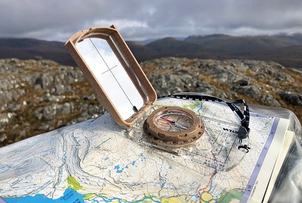 The Terra Expedition is a chunky sighting compass with part-recycled components  © Dan Bailey