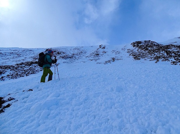 Avalanche debris in the Southern Cairngorms  © SAIS