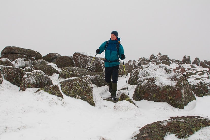 Giving the weather protection a run for its money in the Cairngorms  © Dan Bailey
