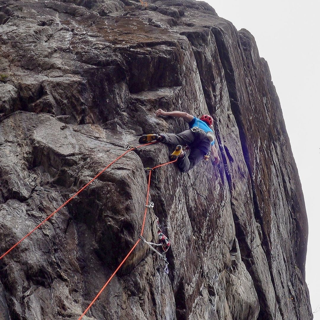 Dave on Black Thistle, E10 7a  © Dave MacLeod