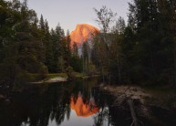 Evening glow on Half Dome, Yosemite Valley