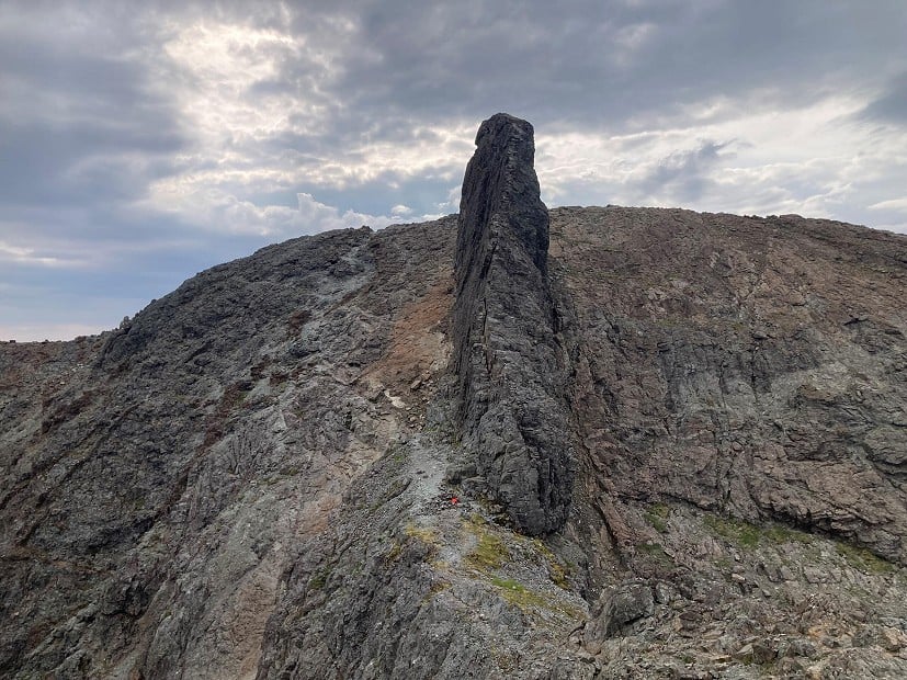 Dry rock on the Inaccessible Pinnacle during a recce outing  © Charlie Byers