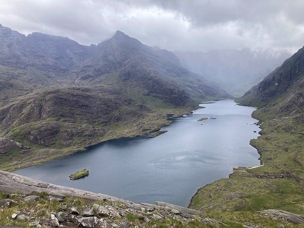 Just about dry slabs on the final descent to Loch Coruisk  © Charlie Byers