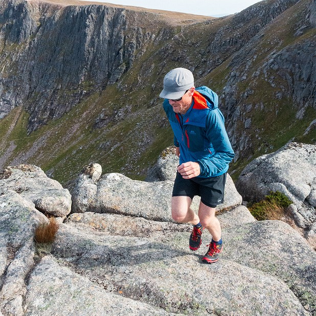 The Aerotherm is equally handy for runners, walkers and climbers  © Dan Bailey