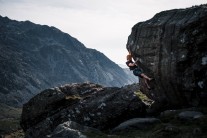 Ben White on King of the Drunks 7a, Snowdonia. Photo by photographer Hannah Hannon-Worthington