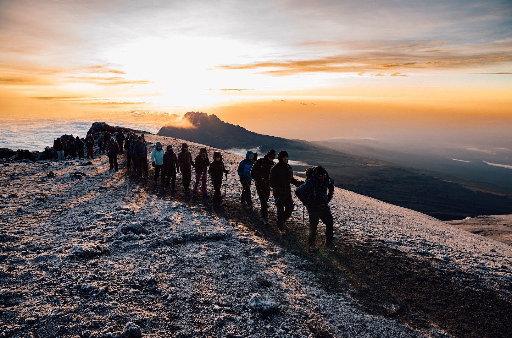Altezza Trekkers on Kilimanjaro, summit zone. October 2023   © UKC Gear