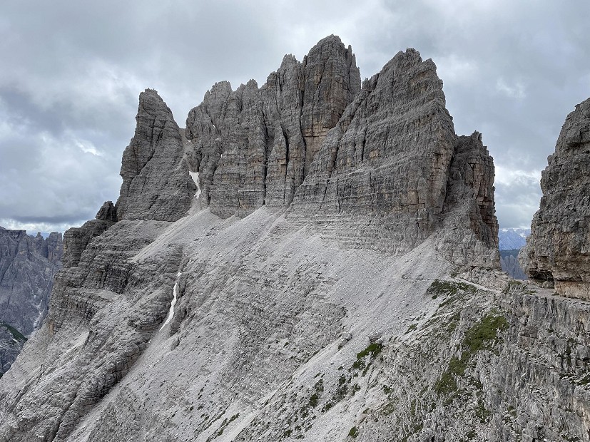 Backpacking amongst spectacular rock architecture in the Dolomites  © Richard Hartfield