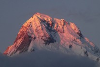 Almost last light on Annapurna South (7219 metres).