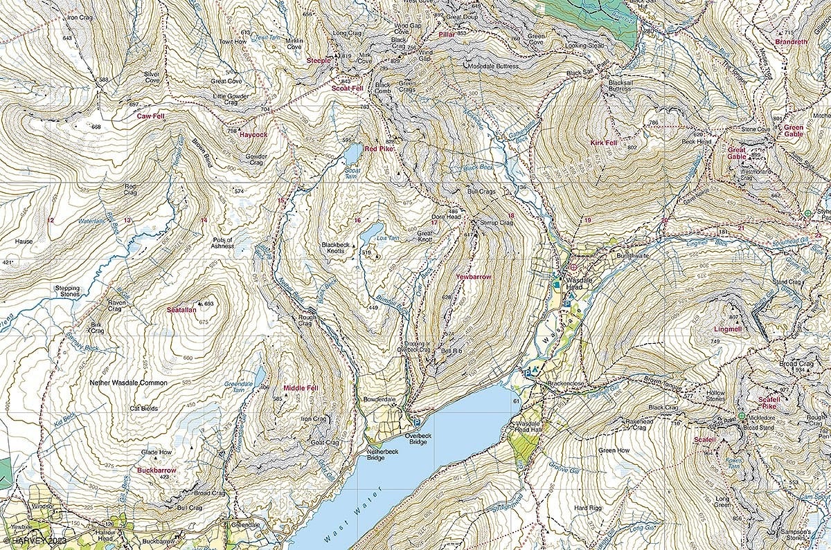 Lake District West  © Harvey maps