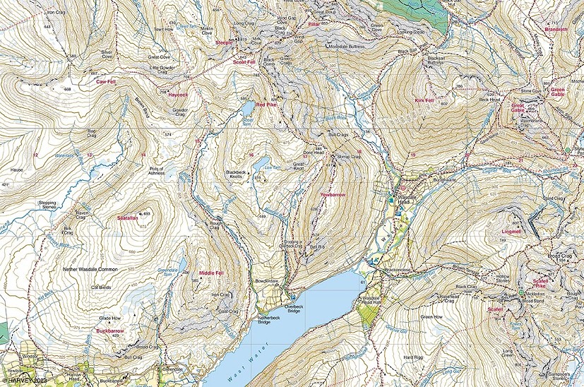 Lake District West  © Harvey maps