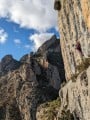 Jammy about to start the endurance-fest having completed the tough crux on estrangers, espais i xarfarderies<br>© Lankcroft