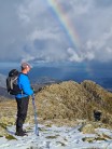 Chasing rainbows on Moel Siabod after playing on the Daear Ddu Ridge.