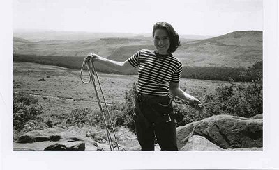 Joy Perino just after her first ever climb  © jude calvert-toulmin