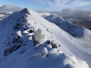 Grade 1 ridge branching from Ben Starav's summit to its eastern top, Stob Coire Dheirg.