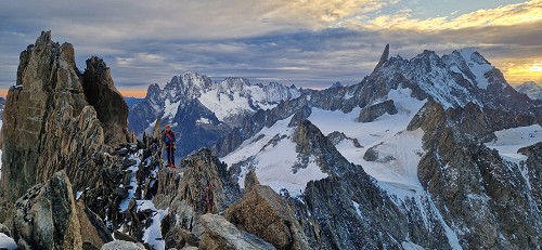 Early morning traverse of the Aiguille d'Entreves  © PeteMc