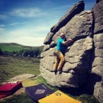 Nearing the crux move