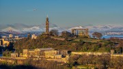 Queensferry Crossing, Ben Ledi,  Nelson Monument, Dumyat, the National Monument and Stob Binnein from Holyrood Park, Edinburgh<br>© markryle