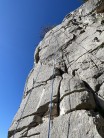 Short routes of 5c Cheryl and 6a Seidyn, worth doing, stay true to bolt lines for most fun. 
Shared anchor.