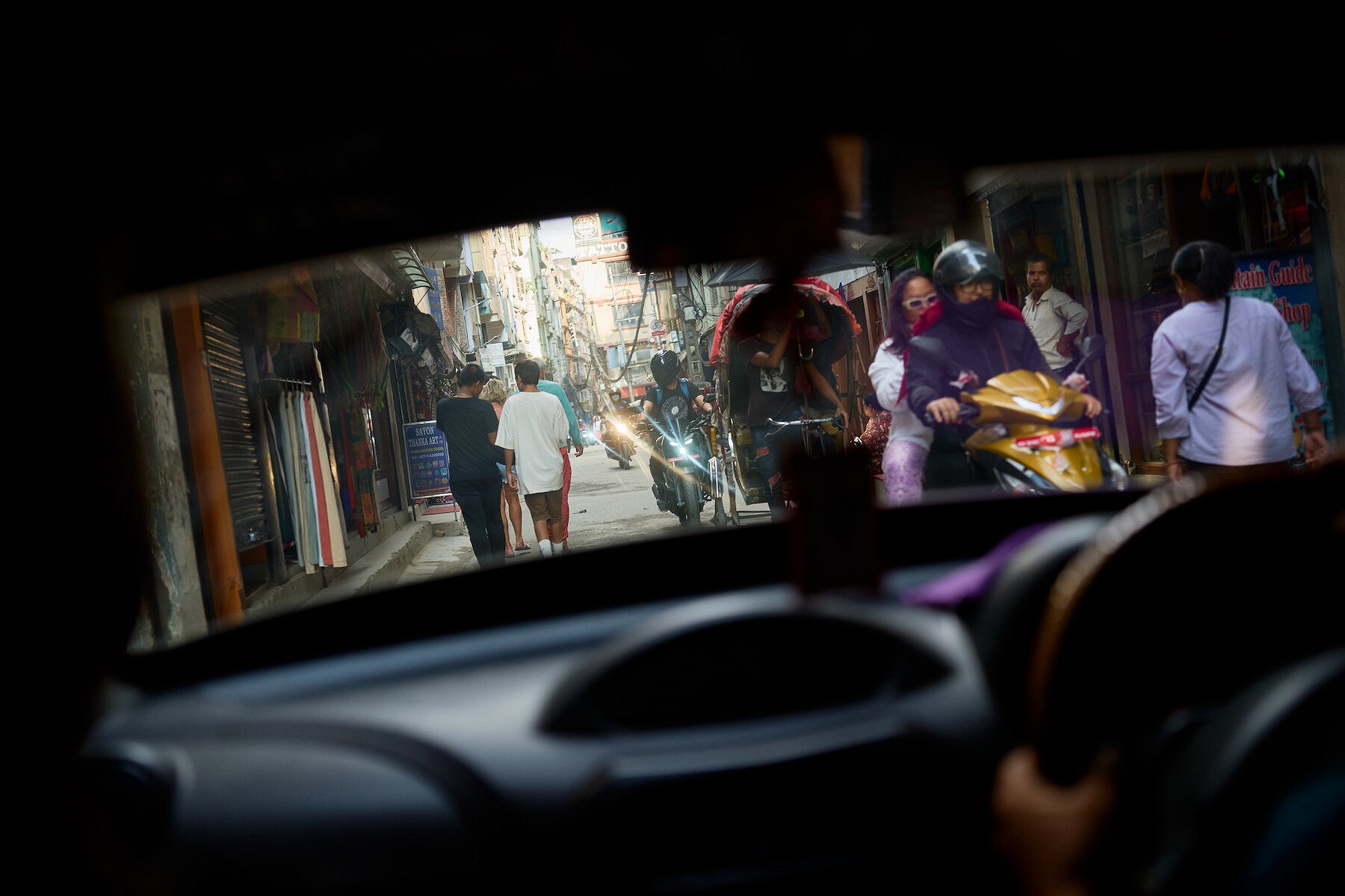 Driving through Kathmandu at the start of the trip  © Hamish Frost