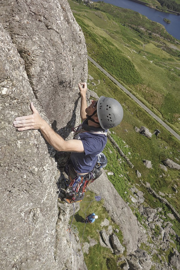 Adam Riches on Kirkus Direct in the Moelwyns  © Mark Reeves