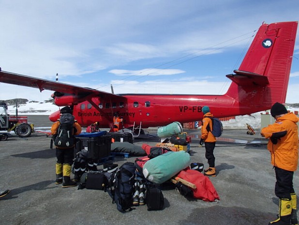 Kit being loaded into a Twin Otter ready for deployment to the field  © Tom Sylvester