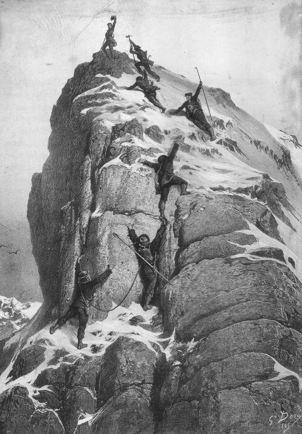 Matterhorn summit, by Whymper’s contemporary Gustave Doré  © Gustave Doré